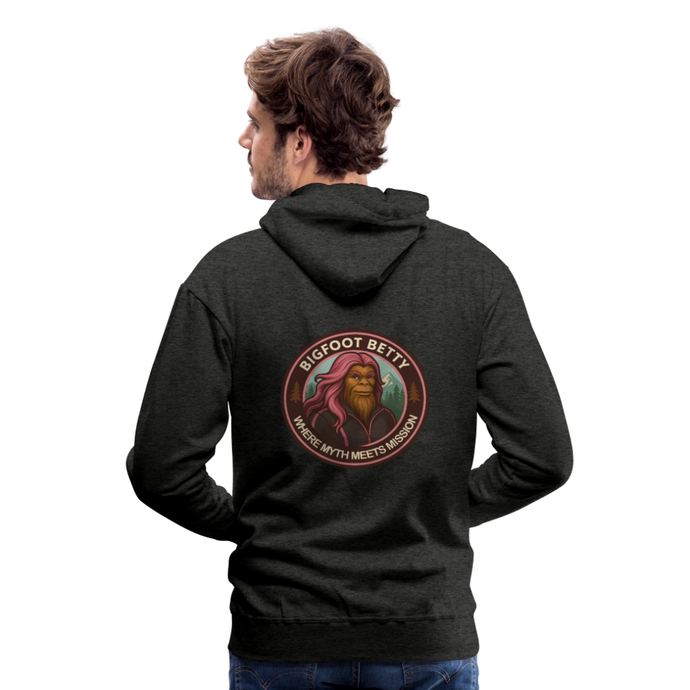 Men’s Premium Hoodie - Where Myth Meets Mission  (RETRO) - charcoal grey