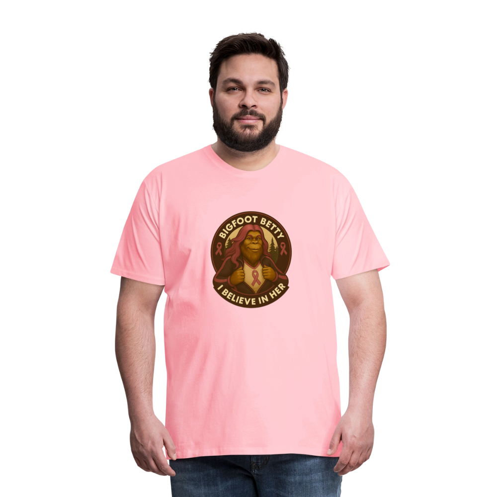 Men's Premium T-Shirt - I Believe In Her (RETRO) - pink