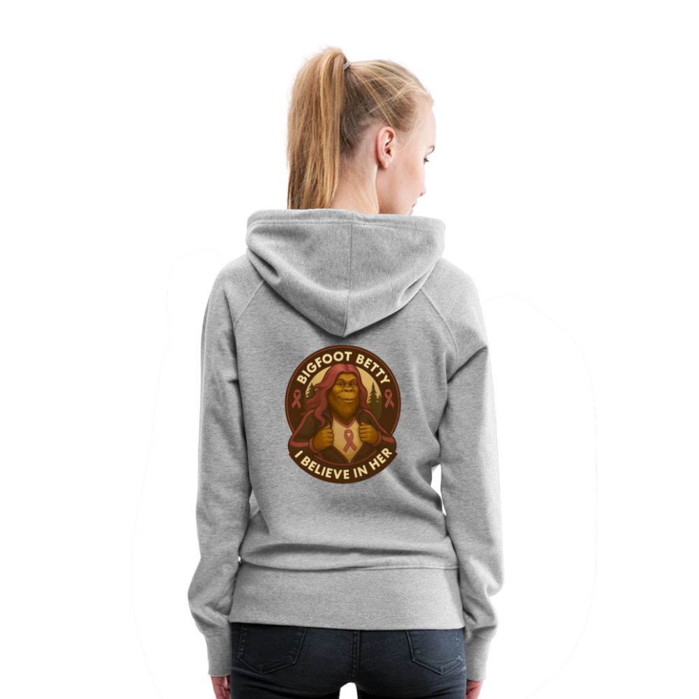 Women’s Premium Hoodie - I Believe In Her (RETRO) - heather grey