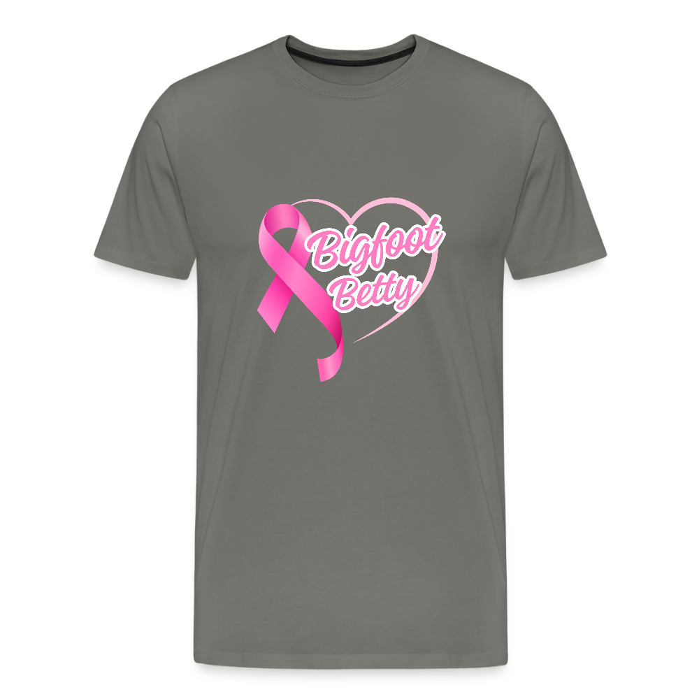 Men's Premium T-Shirt -BFB Pink Ribbon - asphalt gray