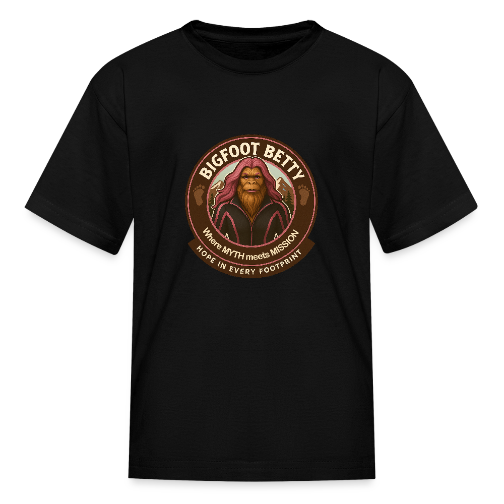Kids' T-Shirt - Hope in Every Footprint (RETRO) - black