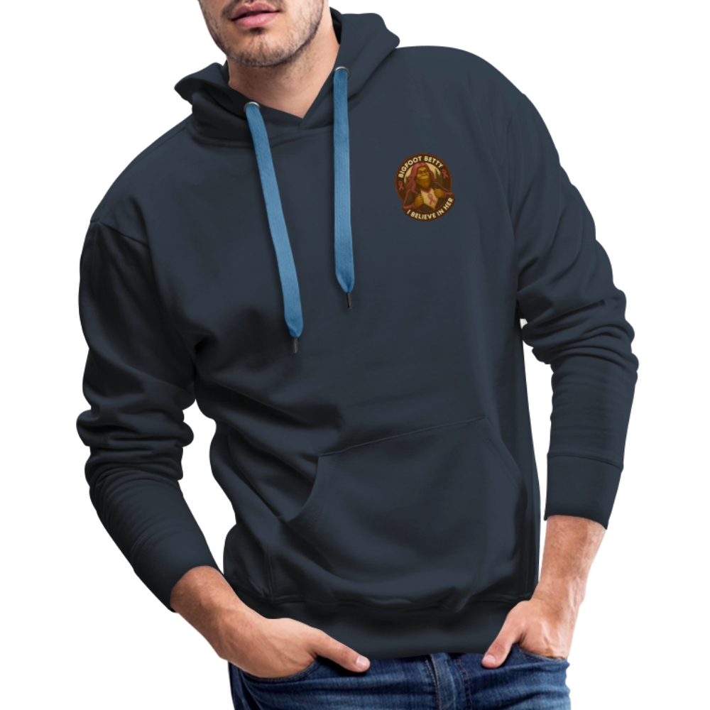 Men’s Premium Hoodie - Where Myth Meets Mission (F/B) (RETRO) - navy