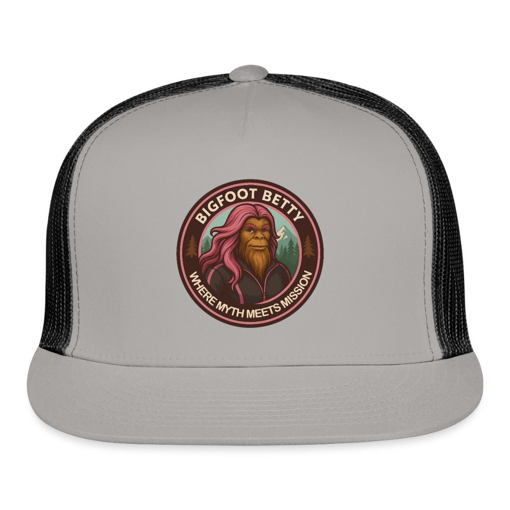 Trucker Hat - Where Myth Meets Mission (RETRO) - gray/black