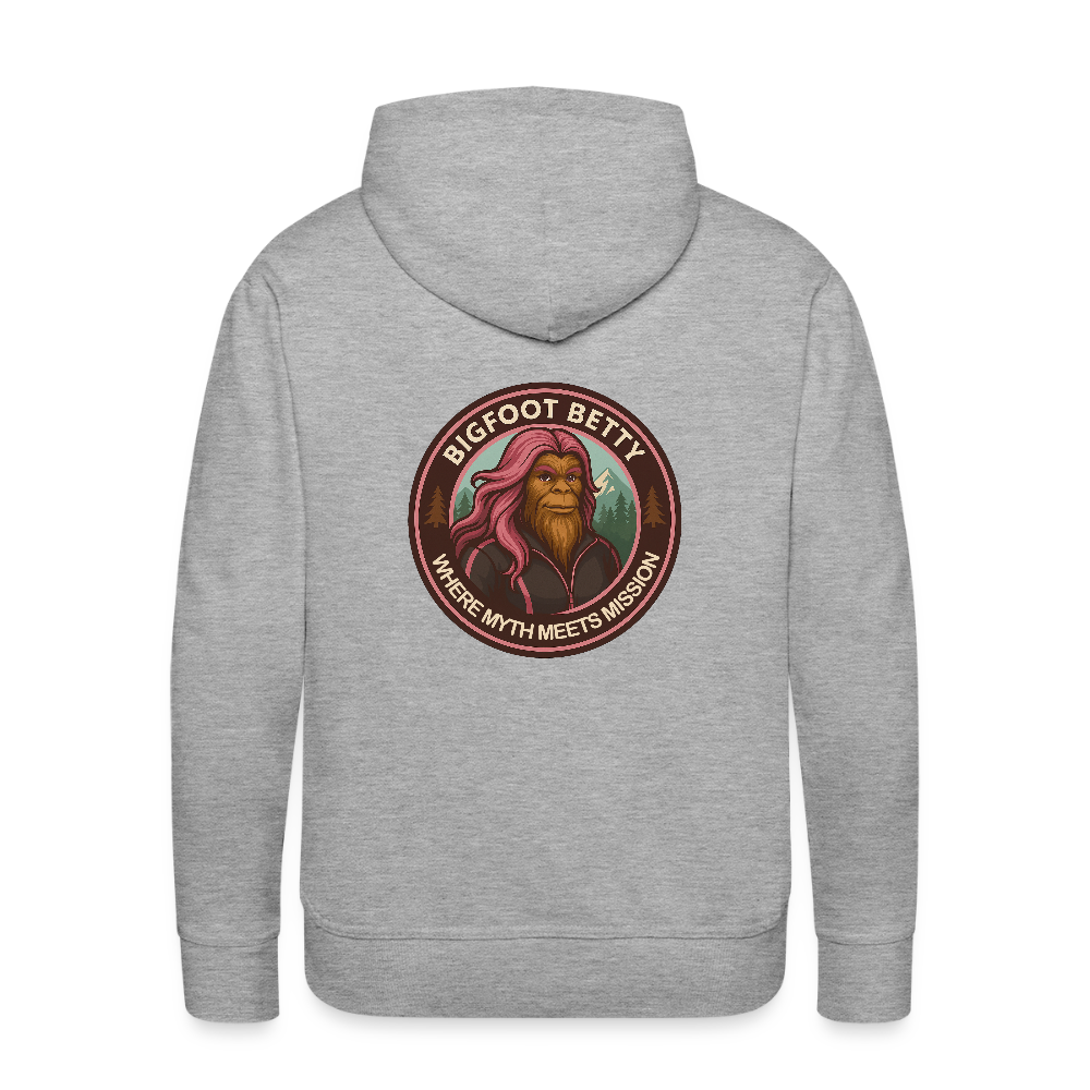 Men’s Premium Hoodie - Where Myth Meets Mission (RETRO) - heather grey