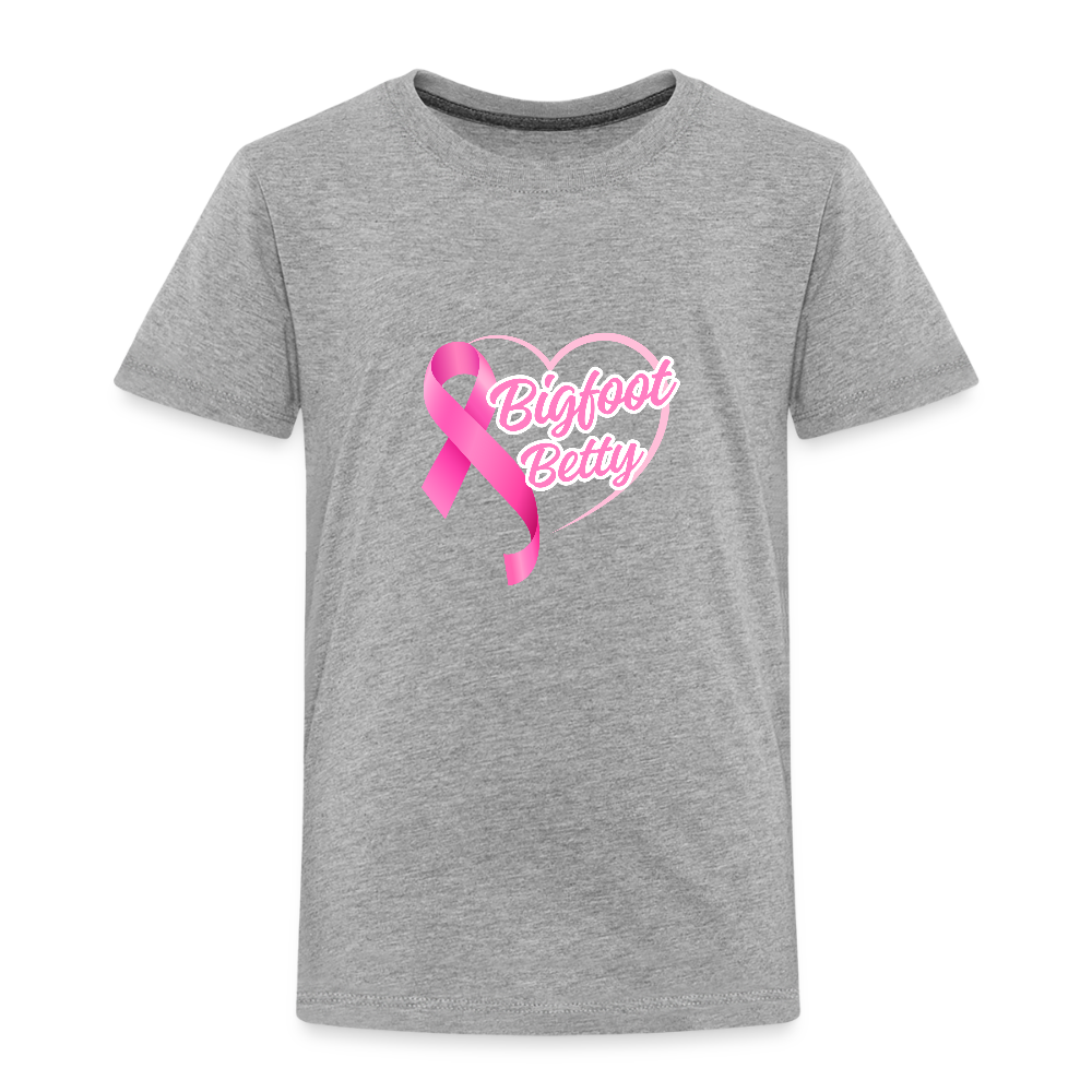 Toddler Premium T-Shirt - BFB Pink Ribbon - heather gray