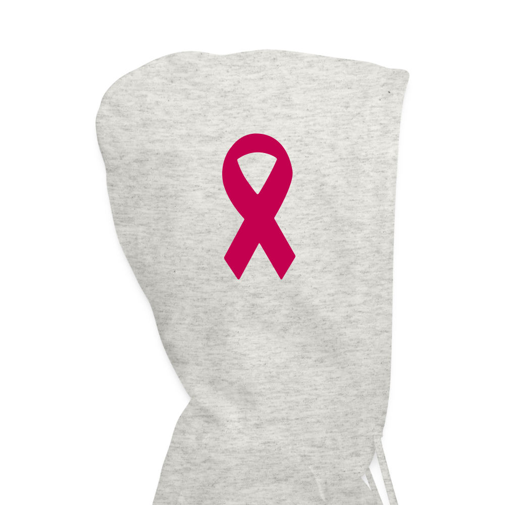 Women's Hoodie - BIGFOOT BETTY - JEEP - PINK RIBBON - heather oatmeal