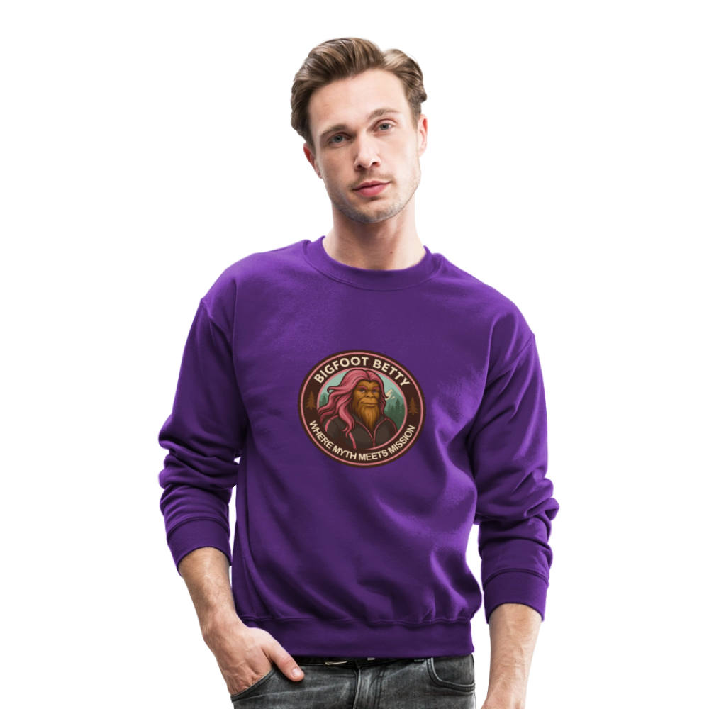 Crewneck Sweatshirt - Where Myth Meets Mission (RETRO) - purple