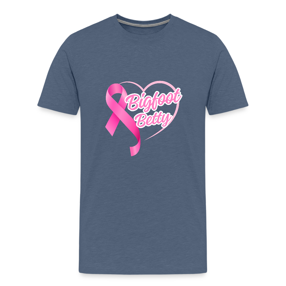 Men's Premium T-Shirt -BFB Pink Ribbon - heather blue