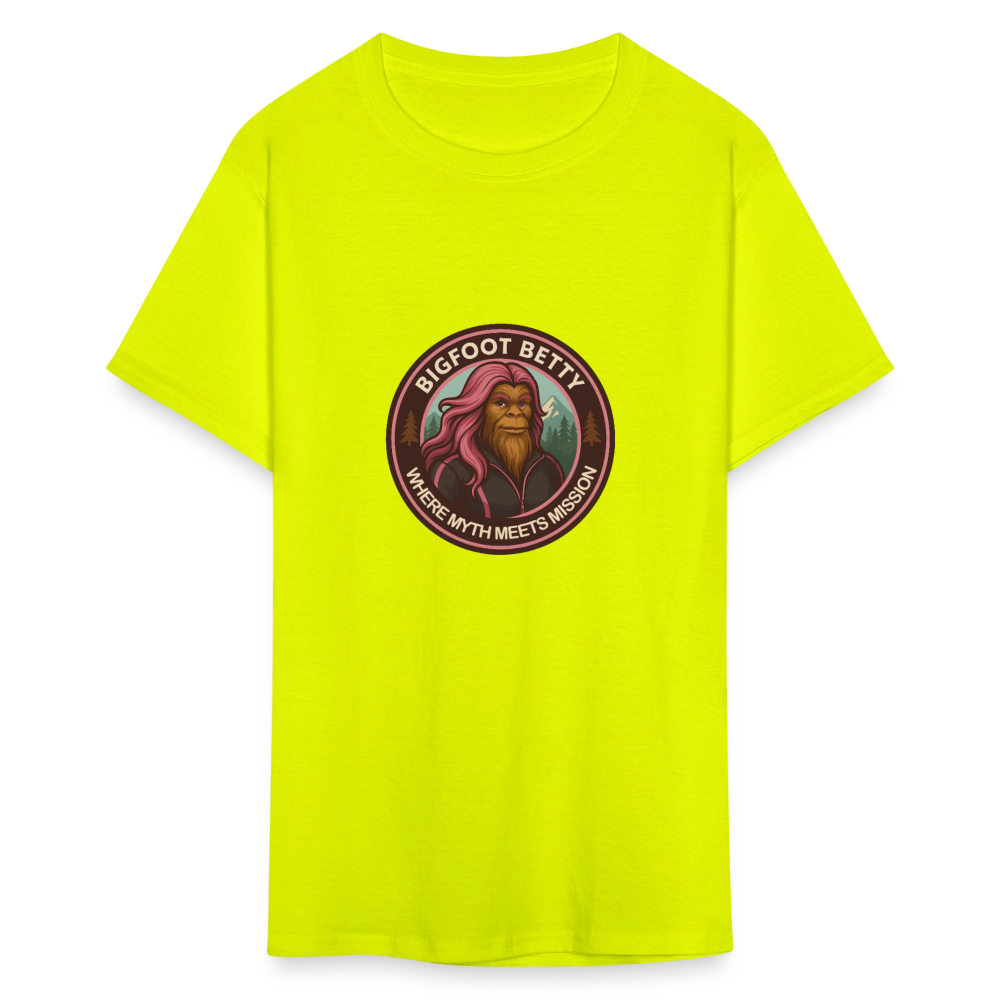 Unisex Classic T-Shirt - Where Myth Meets Mission (RETRO) - safety green