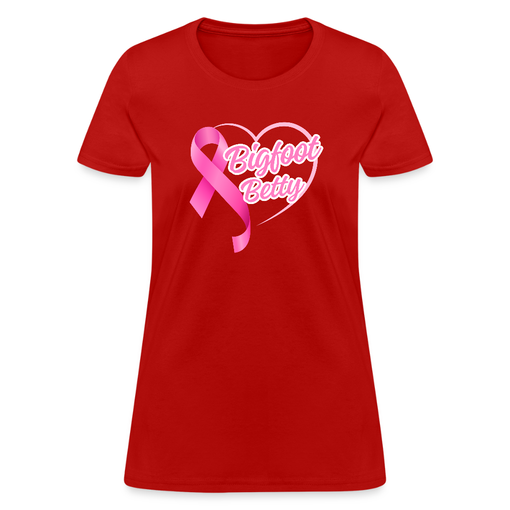 Women's T-Shirt - BFB Pink Ribbon - red
