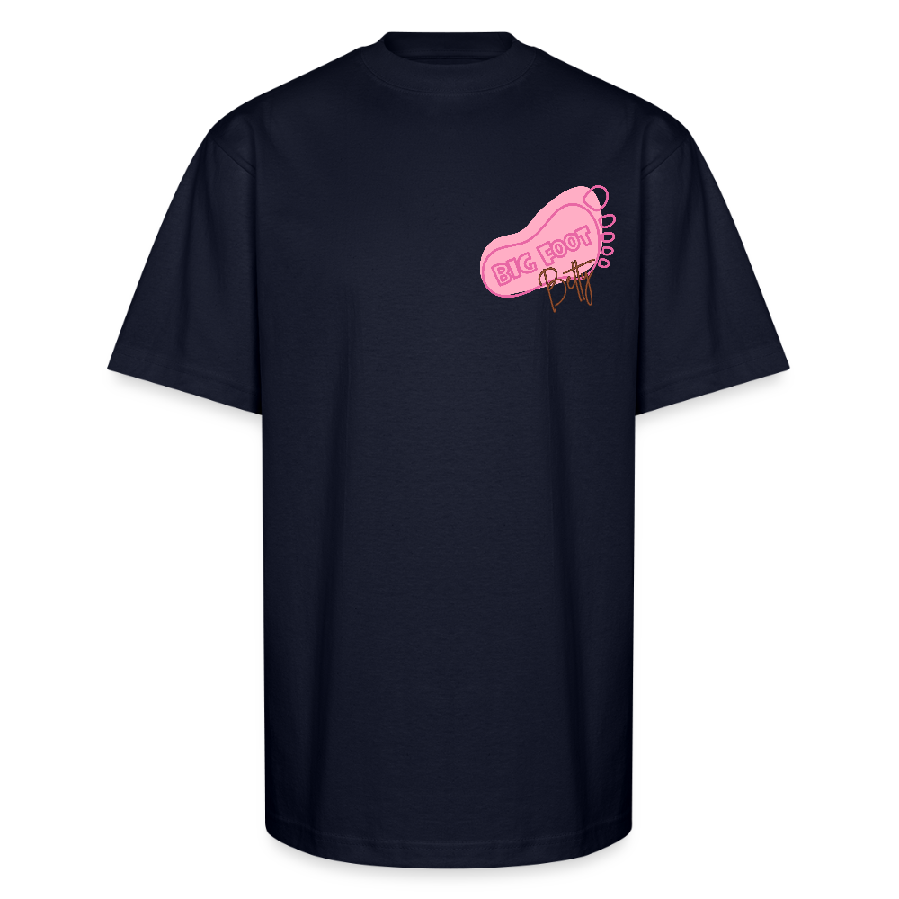 Unisex Oversized Heavyweight T-Shirt - BFB FootPrint - navy