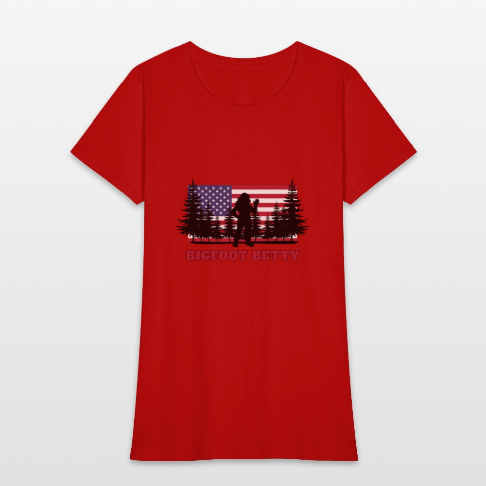 BFB July 4 - Forest Flag Women's T-Shirt - red