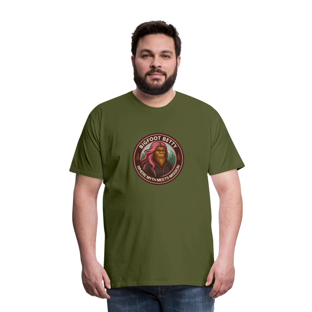 Men's Premium T-Shirt - Where Myth Meets Mission (RETRO) - olive green