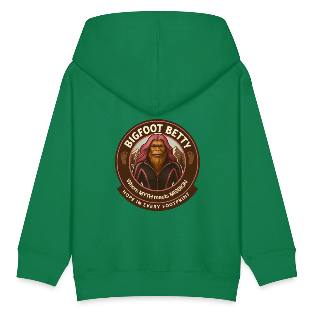 Kids' Hoodie - Hope in Every Footprint (F/B) (RETRO) - kelly green