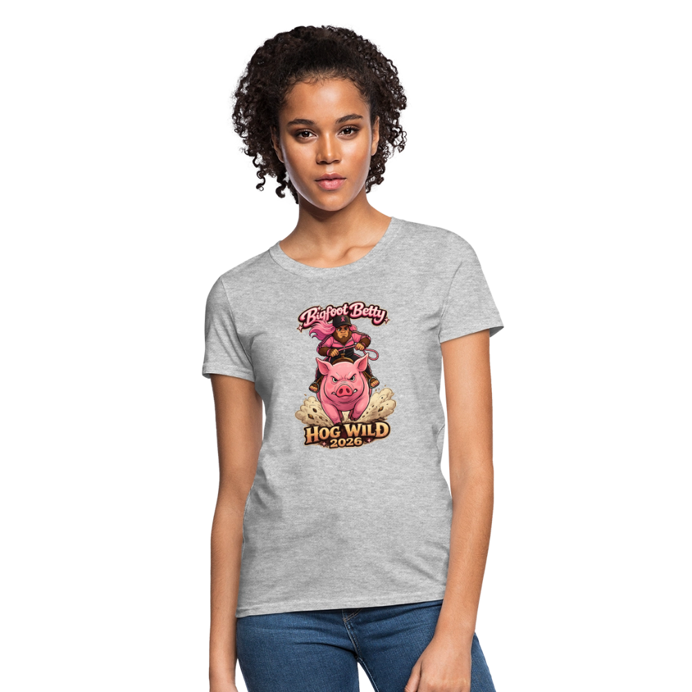 Women's T-Shirt - BFB Hog Wild - HOG - heather gray