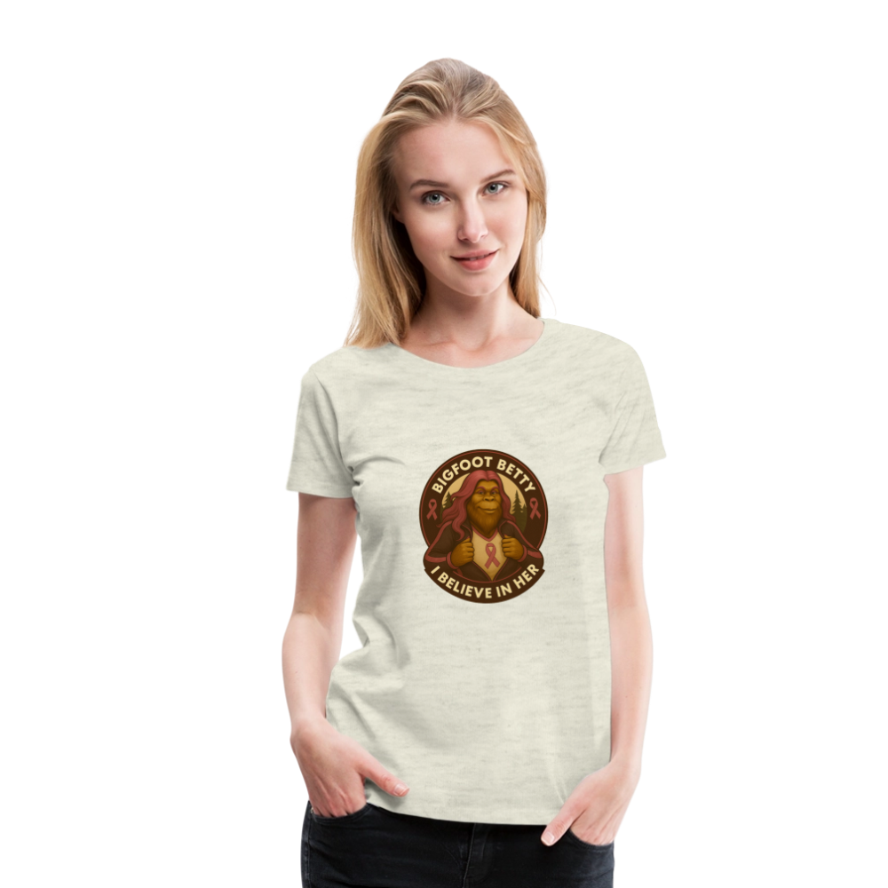 Women’s Premium T-Shirt - I Believe In Her (RETRO) - heather oatmeal