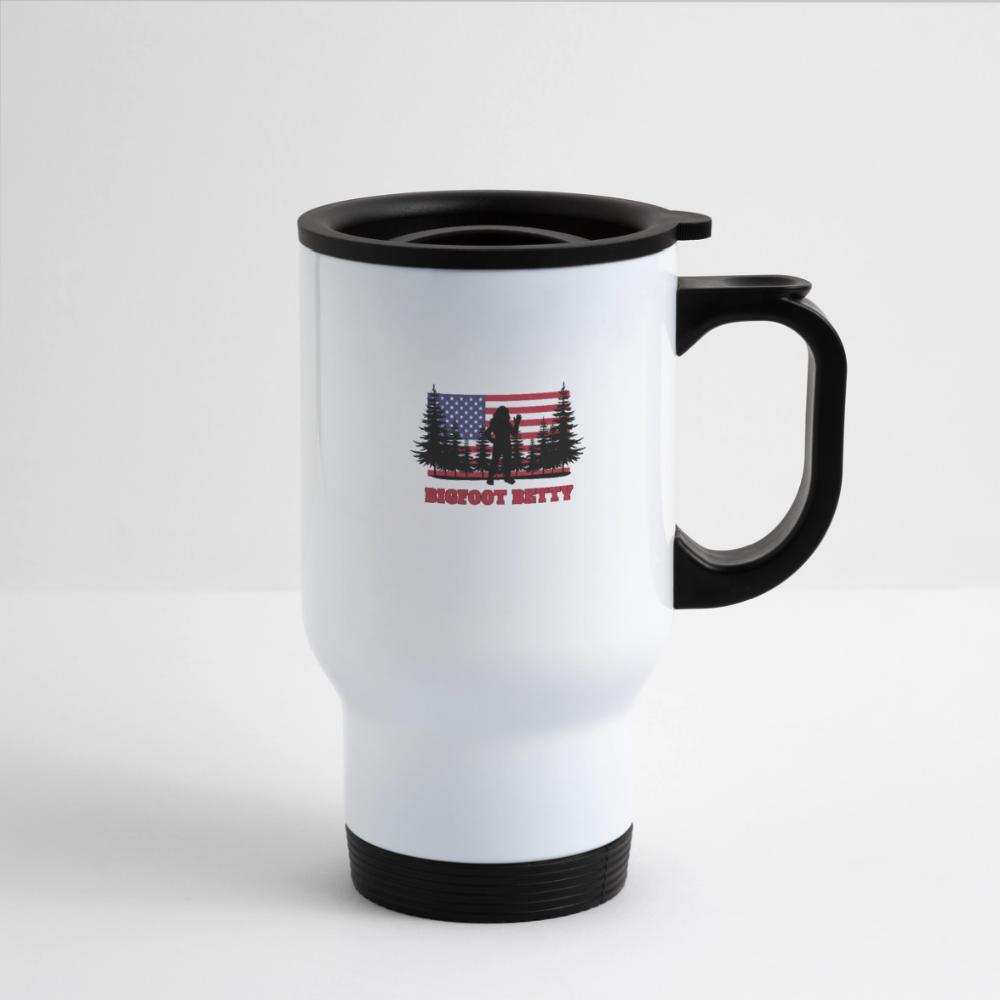BFB July 4 - Forest Flag Travel Mug - white