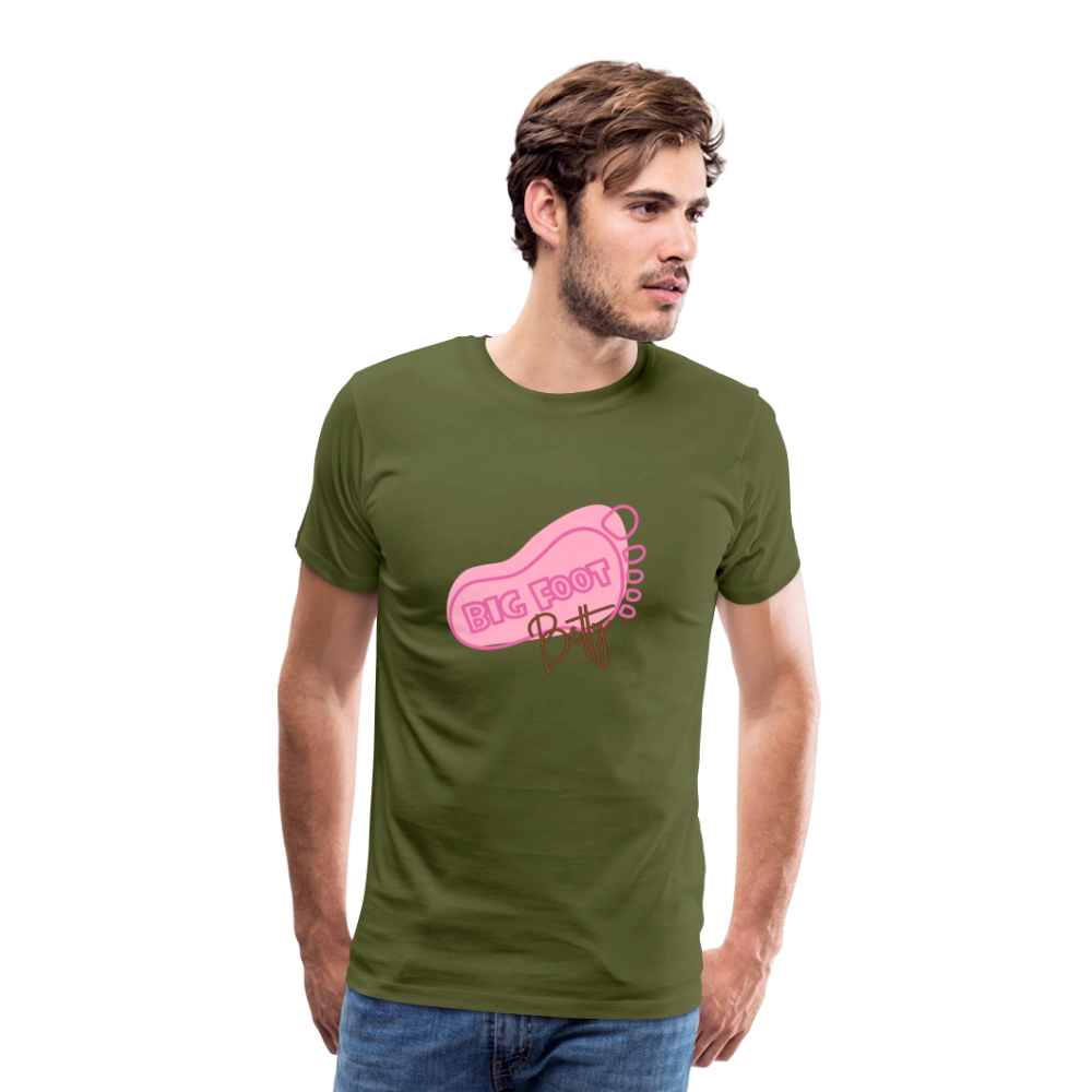 Men's Premium T-Shirt - BFB FootPrint - olive green