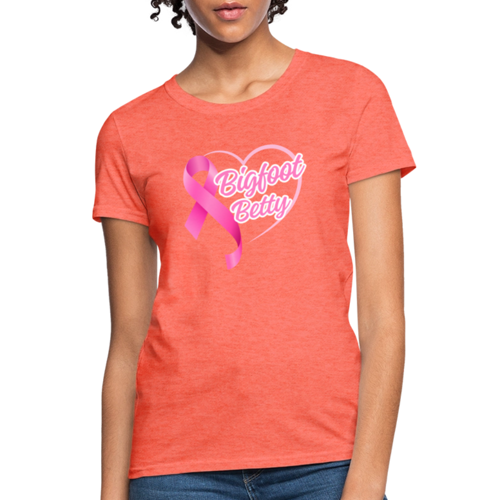 Women's T-Shirt - BFB Pink Ribbon - heather coral