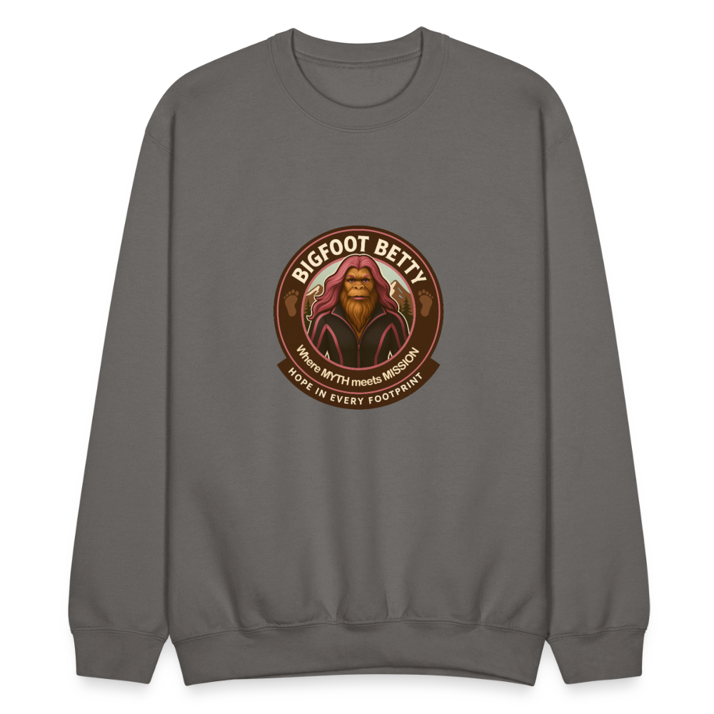 Crewneck Sweatshirt - Hope in Every Footprint (RETRO) - asphalt gray