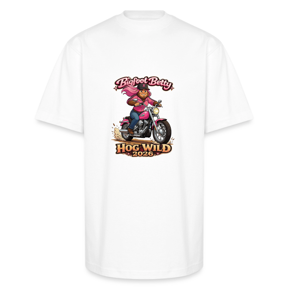 Unisex Oversized Heavyweight T-Shirt - BFB Hog Wild - MOTORCYCLE - white