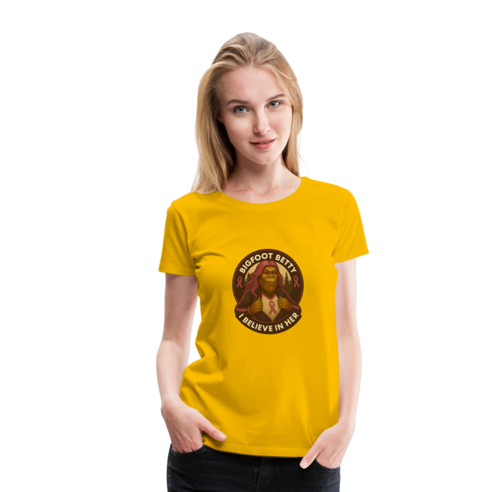 Women’s Premium T-Shirt - I Believe In Her (RETRO) - sun yellow