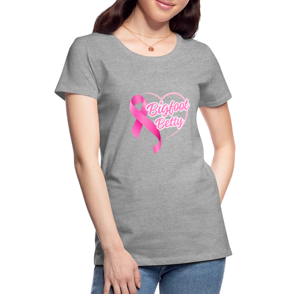 Women’s Premium T-Shirt - BFB Pink Ribbon - heather gray