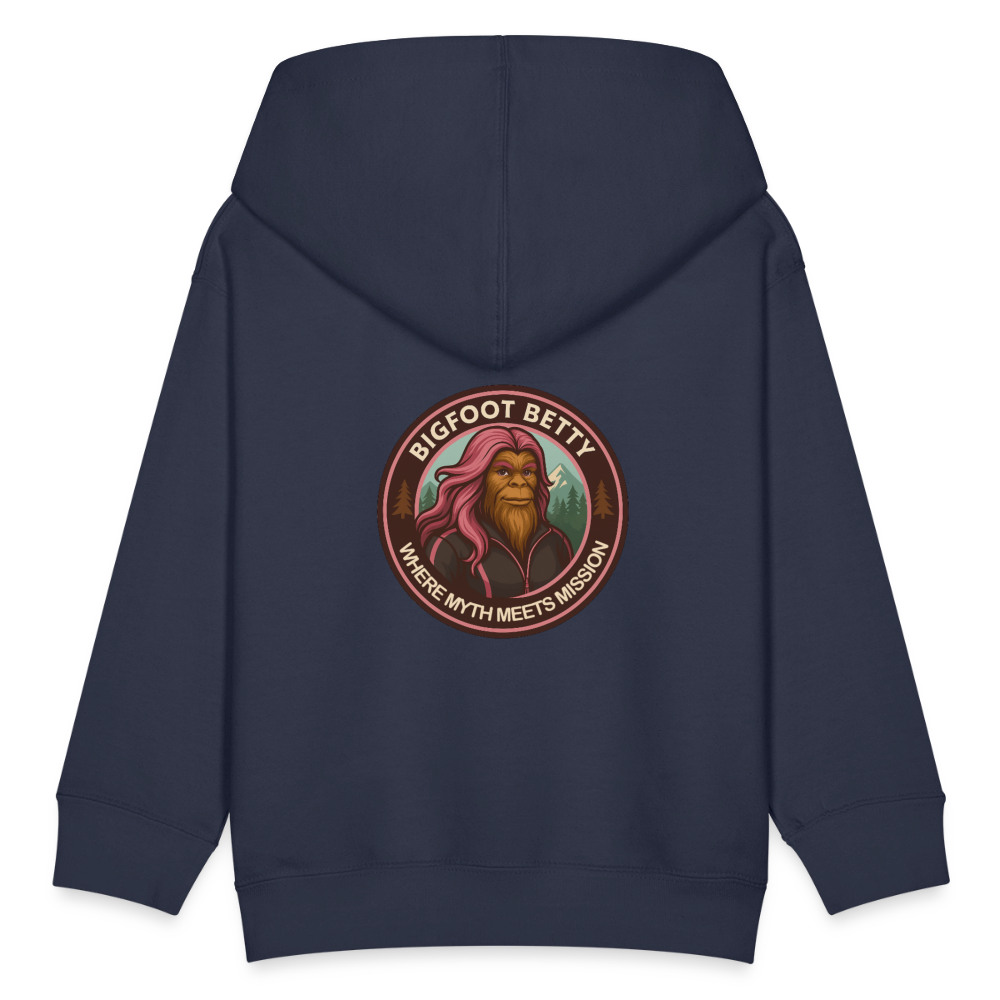 Kids' Hoodie - Where Myth Meets Mission (F/B) (RETRO) - navy