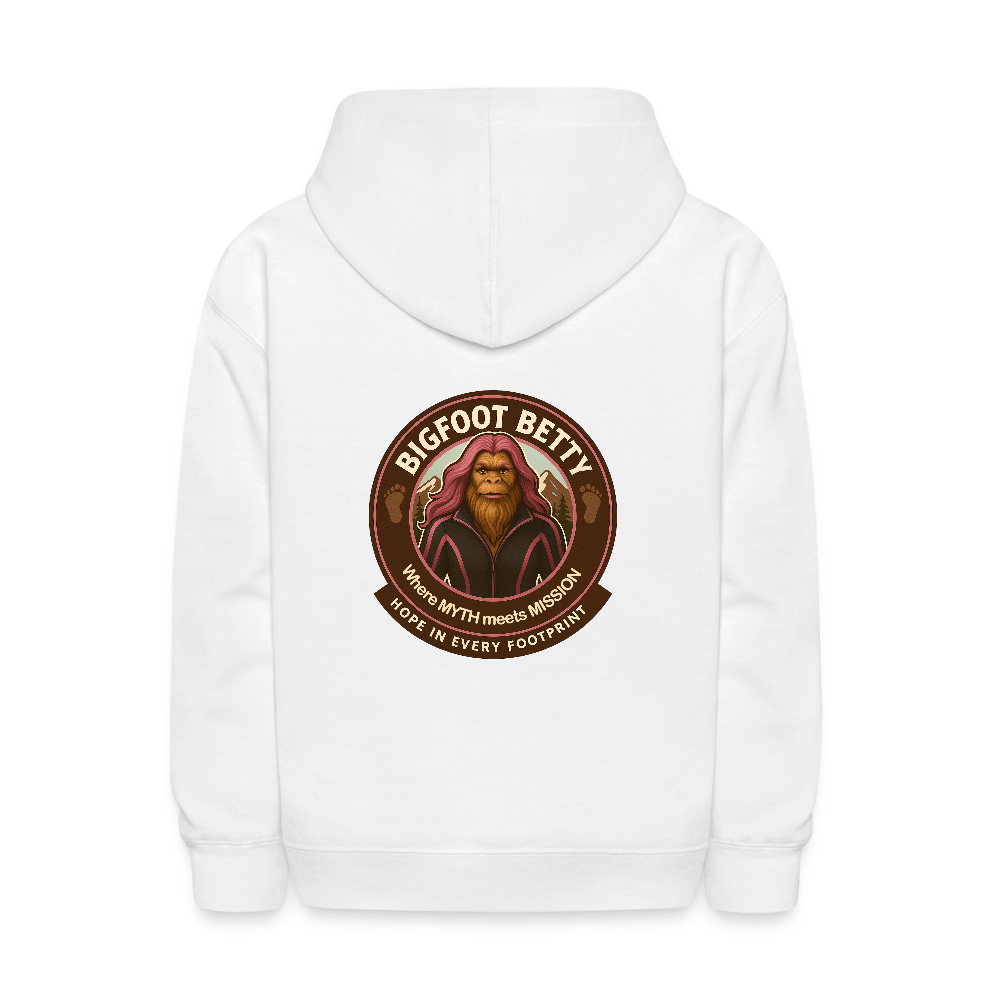 Kids' Hoodie - Hope in Every Footprint (F/B) (RETRO) - white