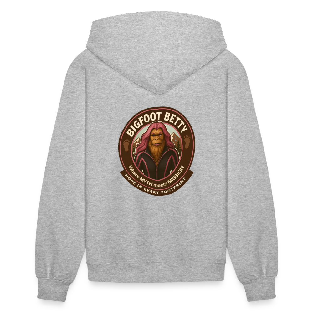 Women's Hoodie - Hope in Every Footprint (RETRO) - heather gray