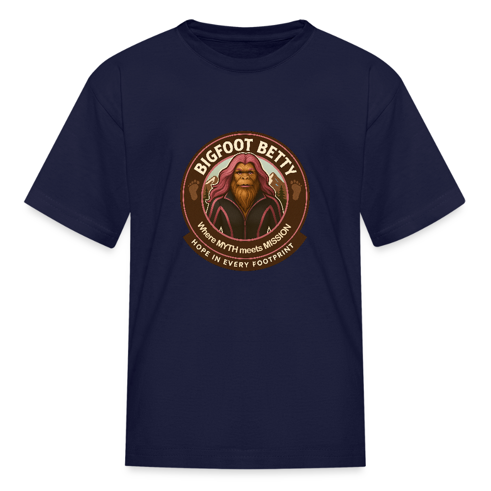 Kids' T-Shirt - Hope in Every Footprint (RETRO) - navy