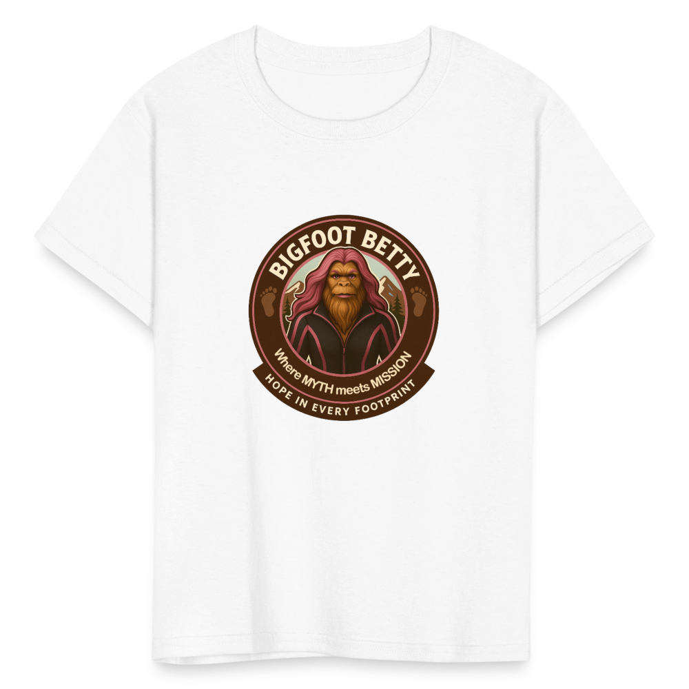 Kids' T-Shirt - Hope in Every Footprint (RETRO) - white