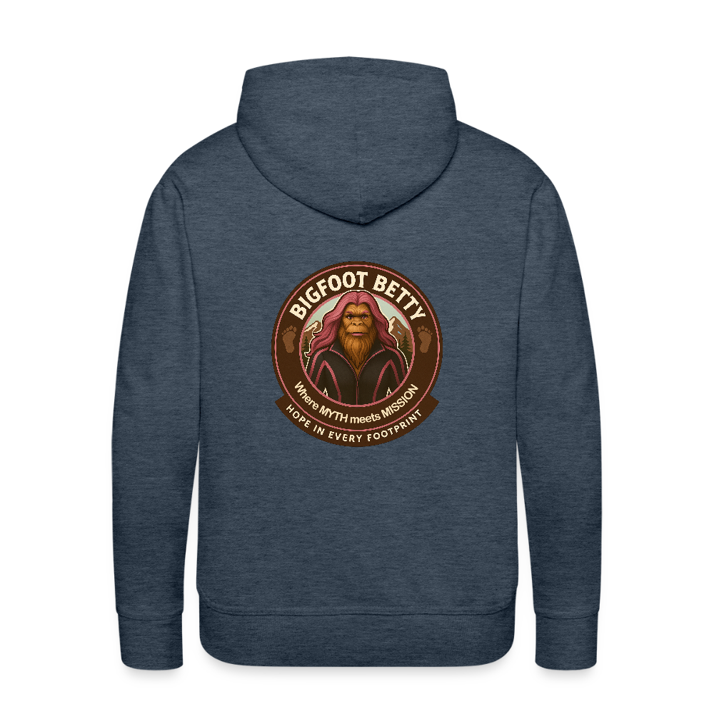 Men’s Premium Hoodie - I Believe In Her (F/B) (RETRO) - heather denim
