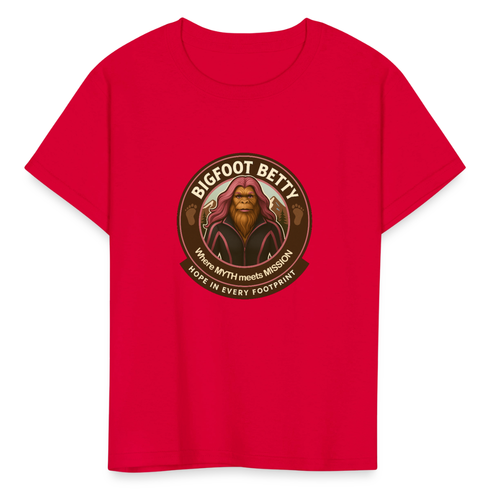 Kids' T-Shirt - Hope in Every Footprint (RETRO) - red