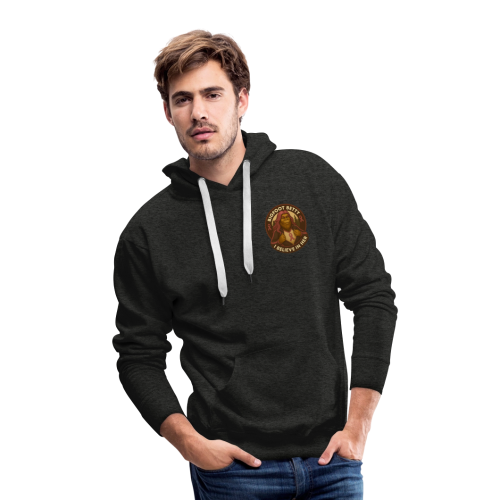 Men’s Premium Hoodie - I Believe In Her (F/B) (RETRO) - charcoal grey