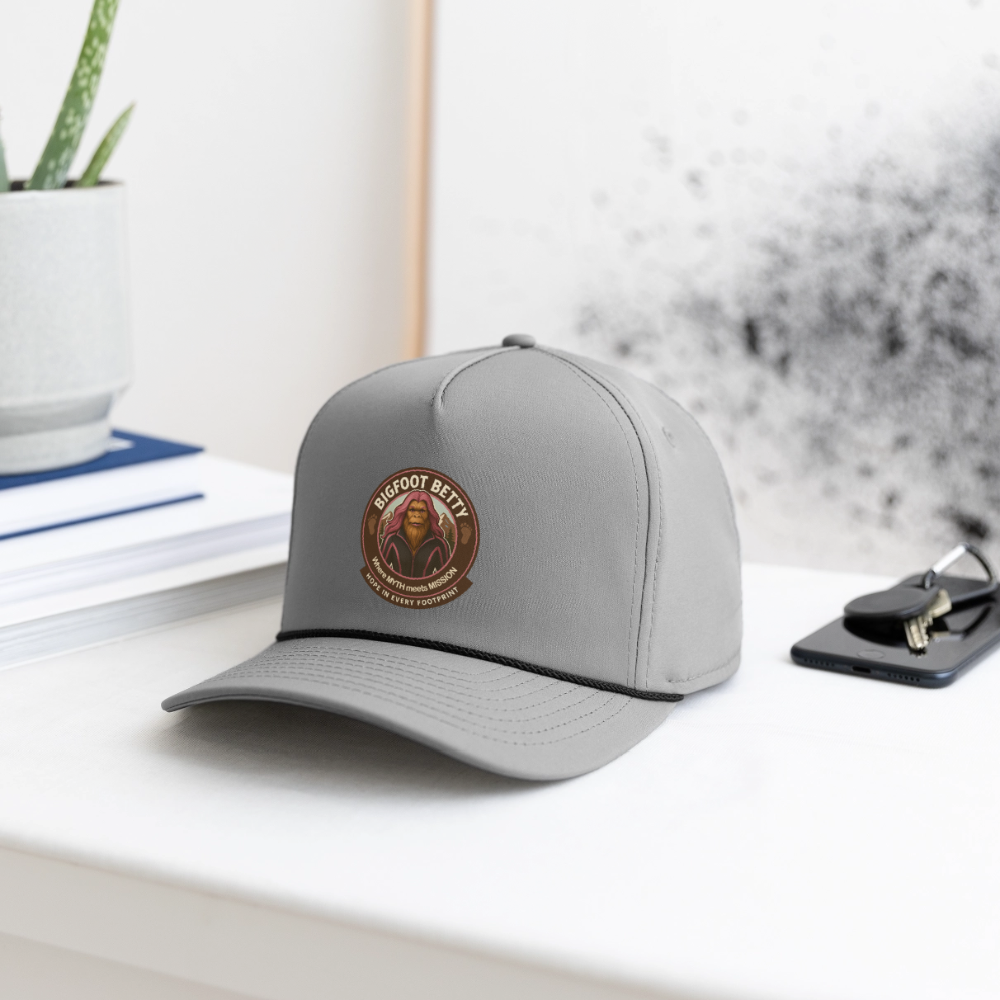 Rope Cap - Hope in Every Footprint (RETRO) - gray/black