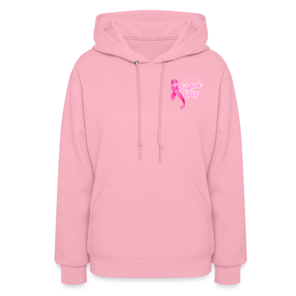Women's Hoodie - BIGFOOT BETTY HEART - JEEP - PINK RIBBON - classic pink