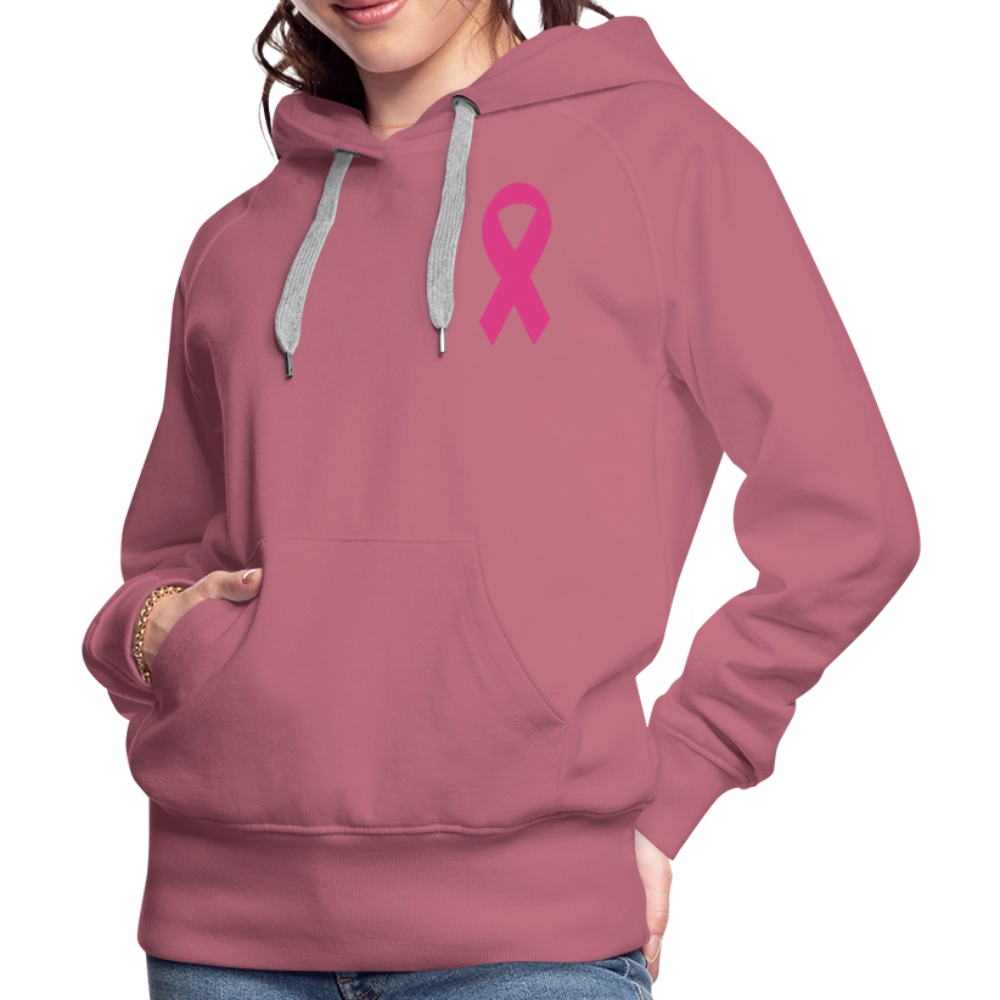 Women’s Premium Hoodie - I Believe In Her (F/B) (RETRO) PINK RIBBON - mauve