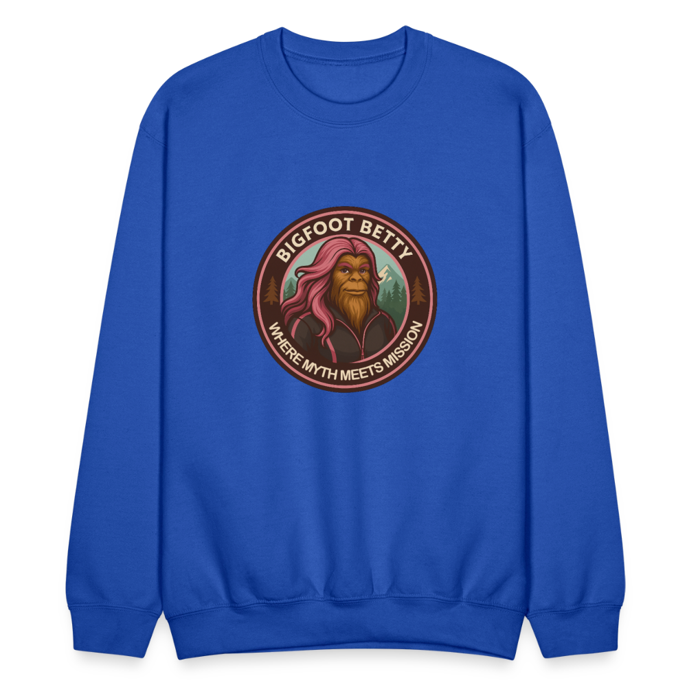 Crewneck Sweatshirt - Where Myth Meets Mission (RETRO) - royal blue