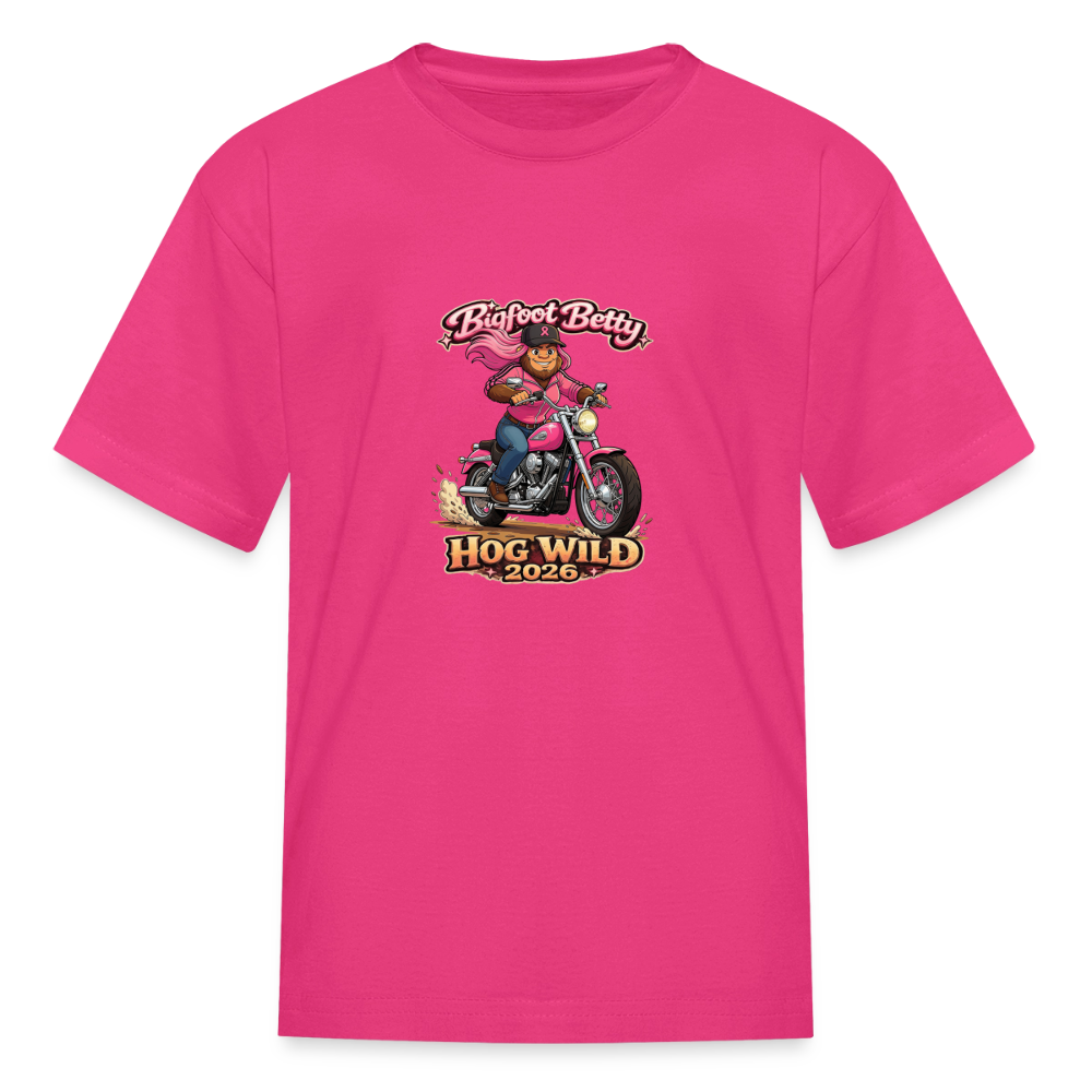 Kids' T-Shirt - BFB Hog Wild - MOTORCYCLE - fuchsia