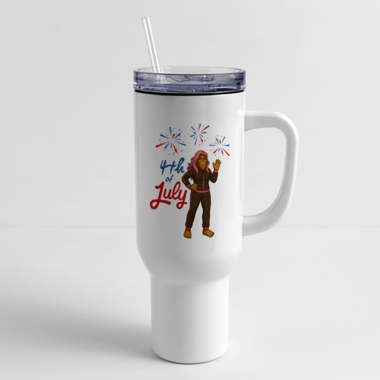 BFB July 4 - Fireworks 40 oz Travel Tumbler - white