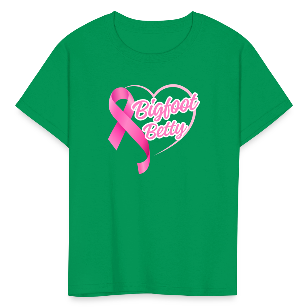 Kids' T-Shirt - BFB Pink Ribbon - kelly green