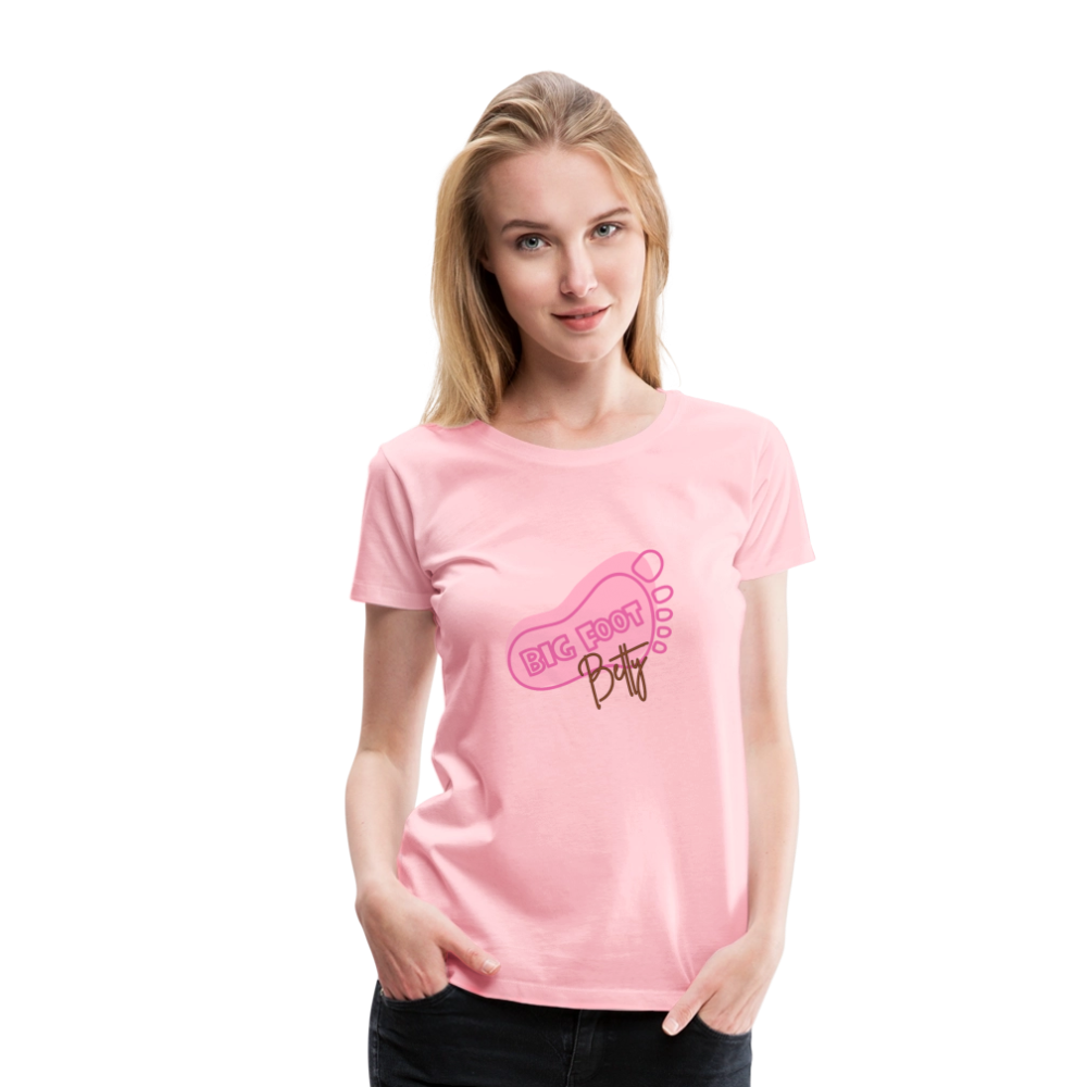 Women’s Premium T-Shirt - BFB FootPrint - pink