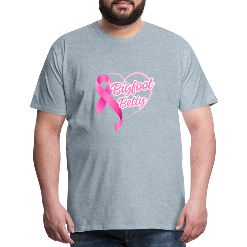 Men's Premium T-Shirt -BFB Pink Ribbon - heather ice blue