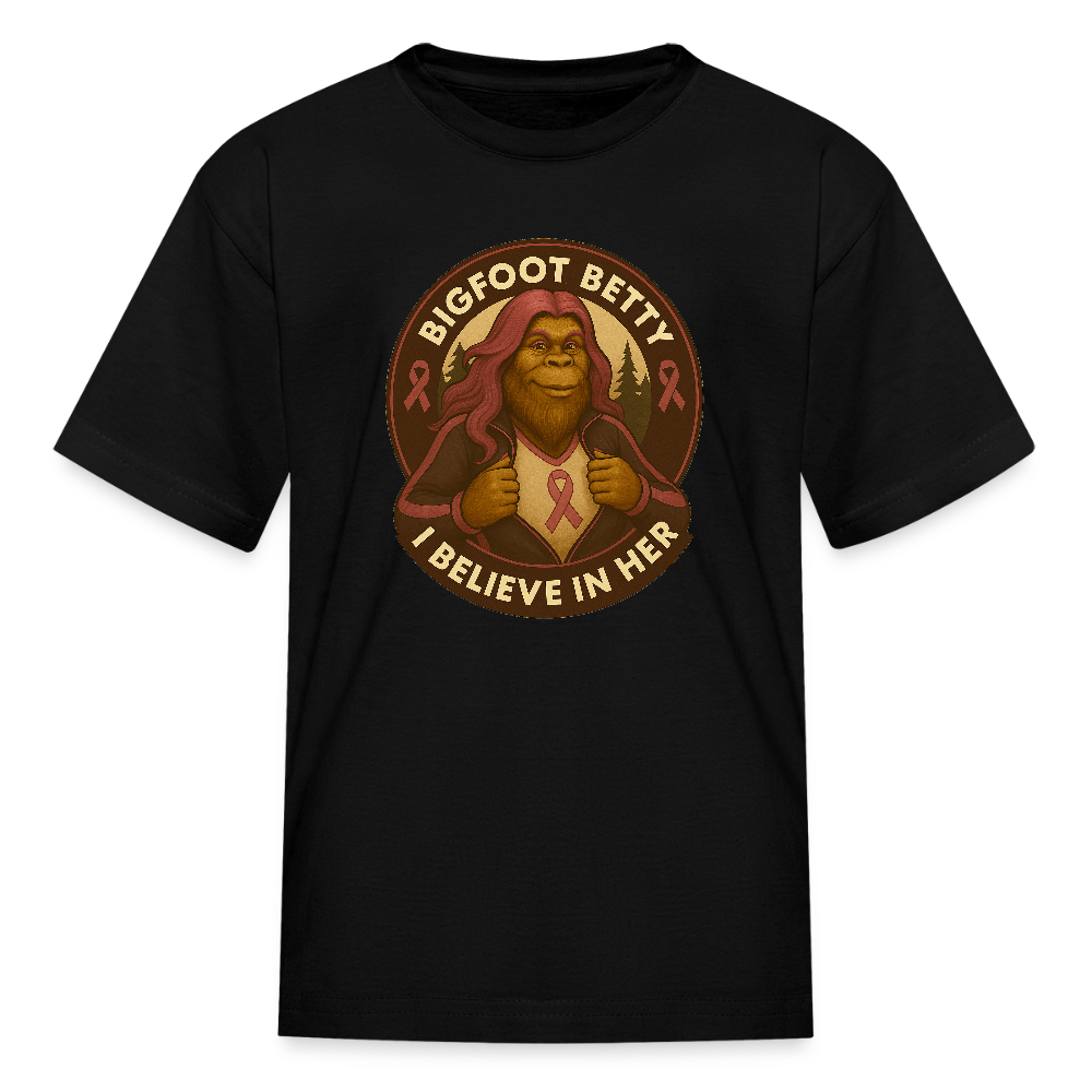Kids' T-Shirt -I Believe In Her (RETRO) - black
