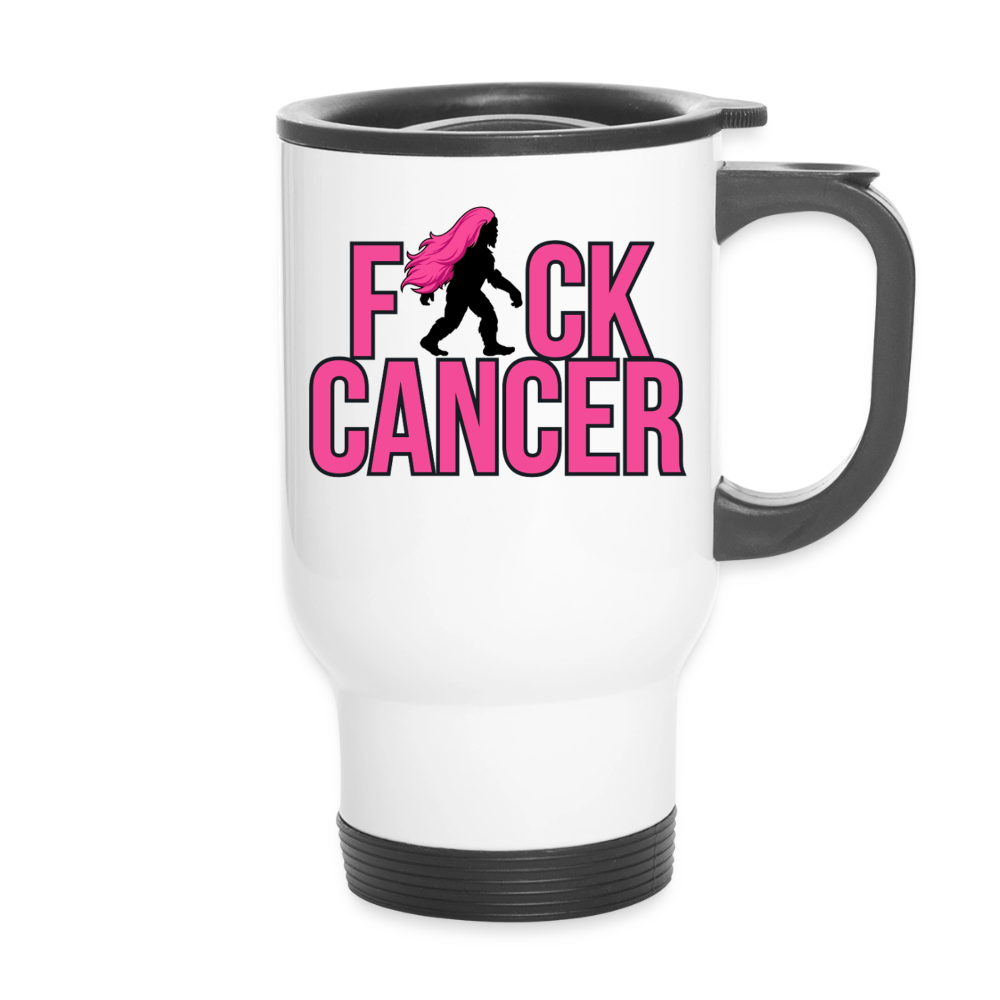 Travel Mug - FK Cancer Pink - white