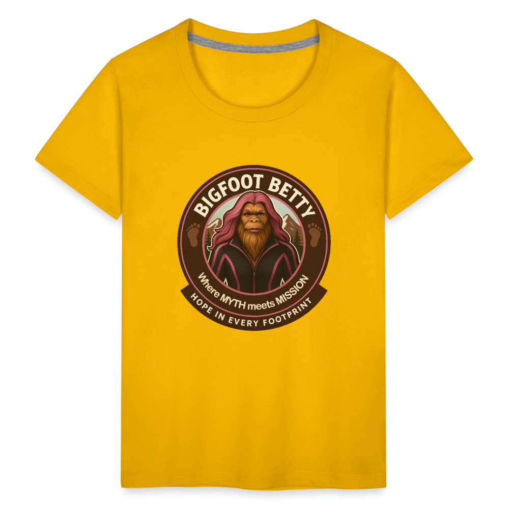 Toddler Premium T-Shirt - Hope in Every Footprint (RETRO) - sun yellow