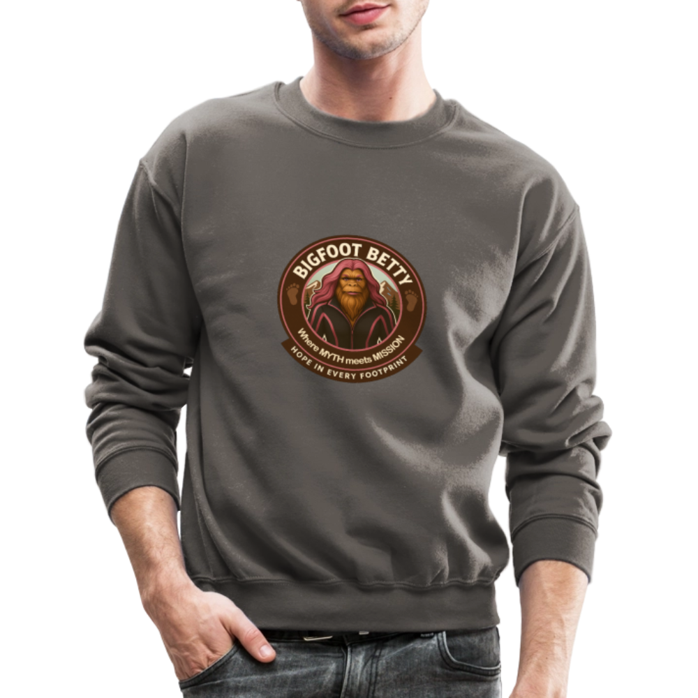 Crewneck Sweatshirt - Hope in Every Footprint (RETRO) - asphalt gray