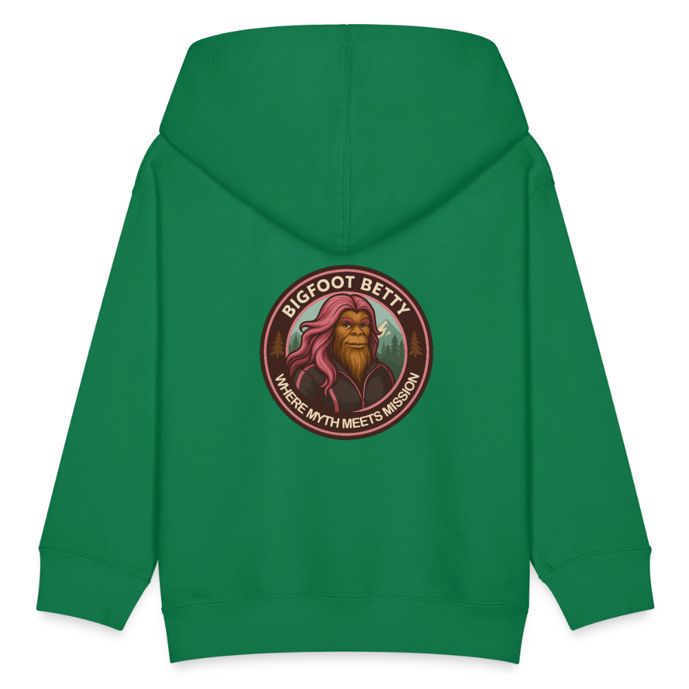 Kids' Hoodie - Where Myth Meets Mission (F/B) (RETRO) - kelly green