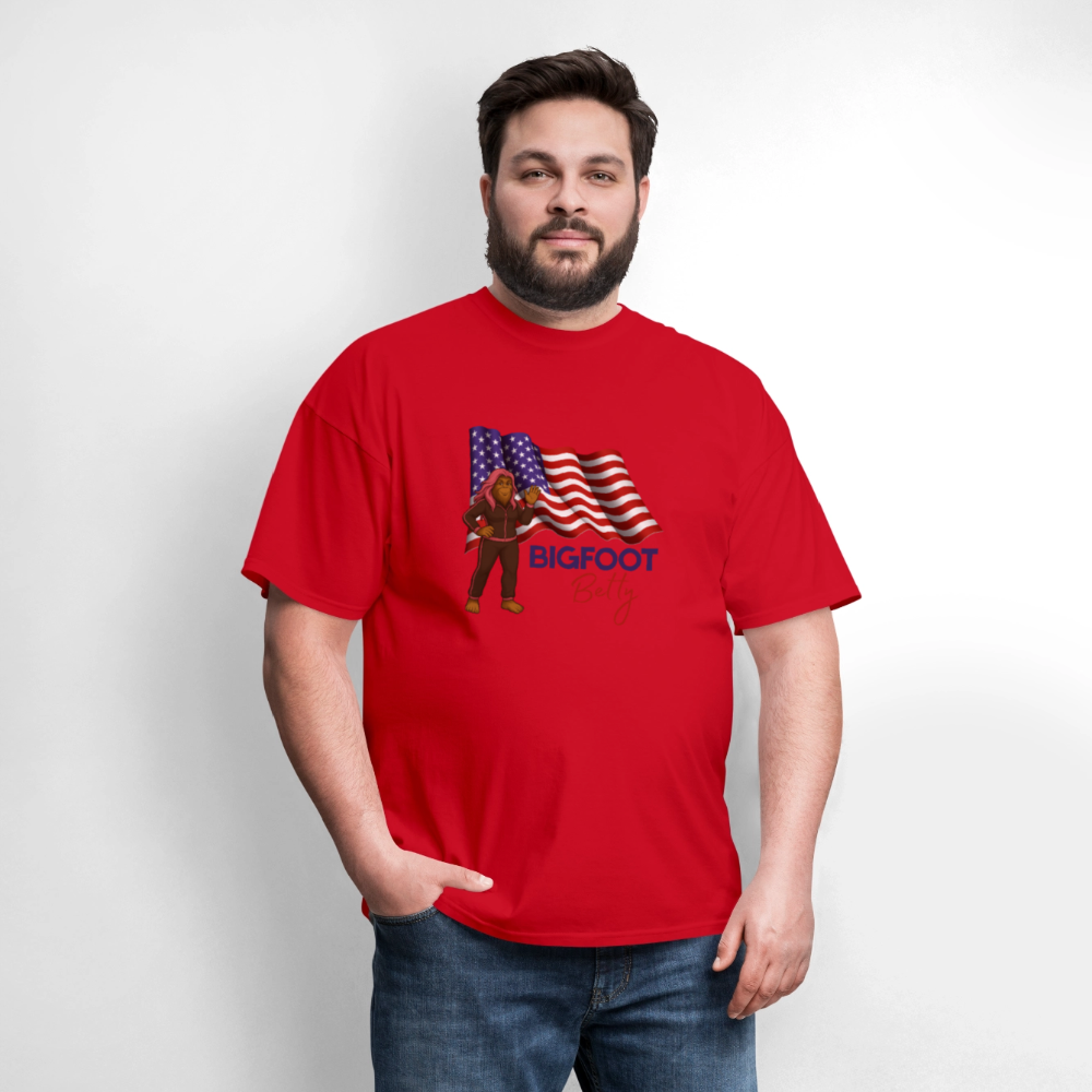 BFB July 4 -Waving Flag Unisex Classic T-Shirt - red